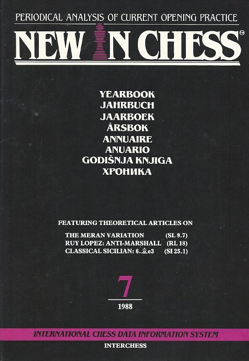 GENA SOSONKO & PAUL VAN DER STERREN - New in Chess Yearbook 7 -1988