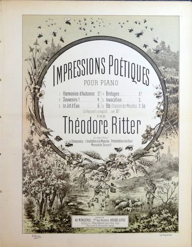 Ritter, Théodore: - Impressions poétiques pour piano. No. 1. Harmonies d`automne. No. 4. Bretagne