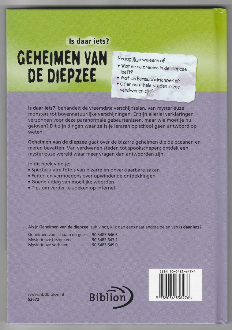 Townsend, John - Geheimen van de diepzee (uit de jeugdserie "Is daar iets?")