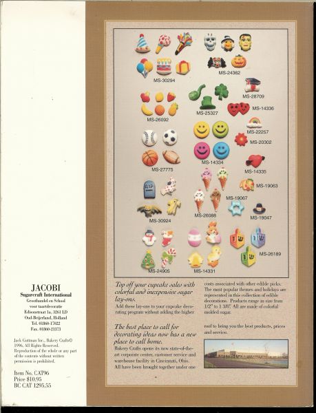 GUTTMAN JACK uit 1996 * een assortiment spuitjes waar je echt alles meekunt spuiten - BAKERY GRAFTS ... JACOBI Sugarcraft International groothandel en school voor taardecoratie **'*met heel veel ideeën van oranje gebak tot kindertaarten