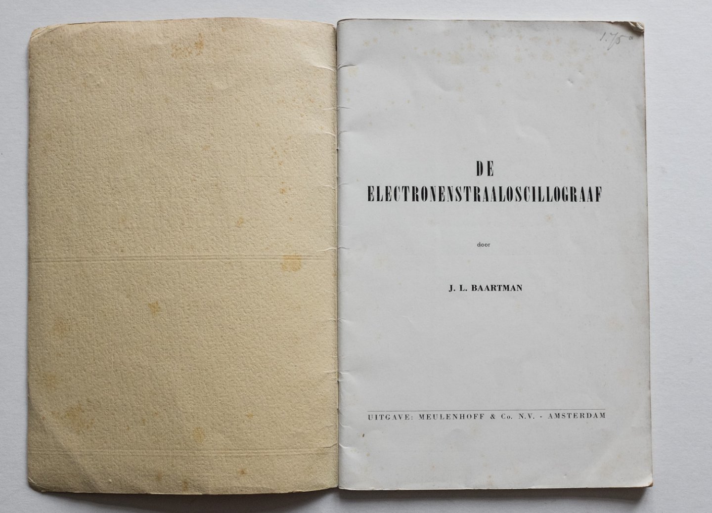Baartman, J.L. - De electronenstraaloscillograaf