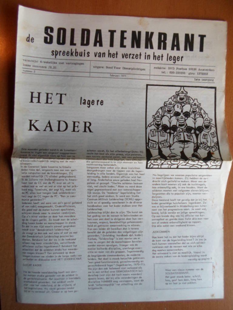  - De Soldatenkrant, Spreekbuis vh verzet in het leger