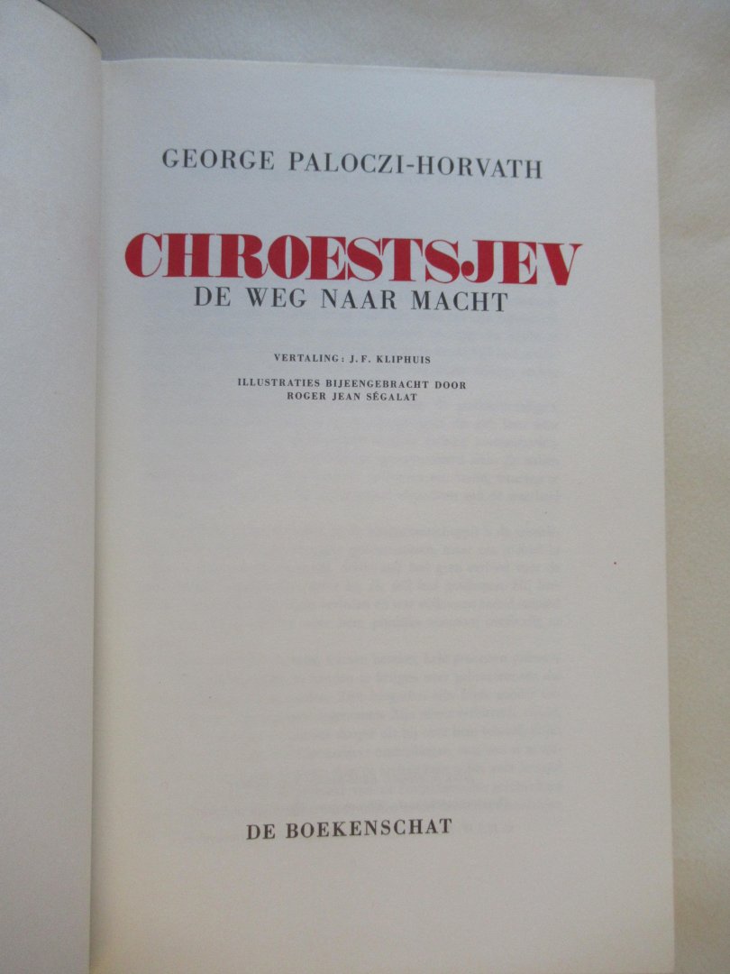 Palocsi-Horvath George  / vertaling Kliphuis - Chroestsjev