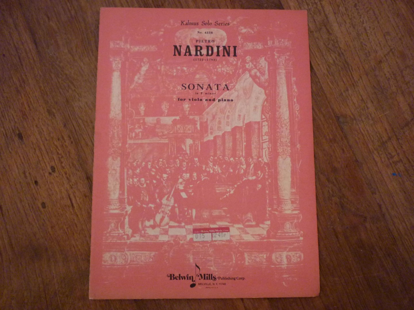 Nardini; Pietro (1722–1793) - Sonata in F minor; for Viola and Piano / Kalmus Solo Series No. 4338