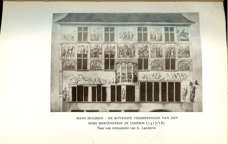 Stickelberger, Emanuel .. Vertaald door Jac.vander Ster met zwart wit foto 's - De levensroman van Hans Holbein .. De jongere .. De initialen der hoofdstukken zijn ontleend aan Holbeins groote en kleine kinder alfabetten evenals aan zijn Doodedans en Boerenalfabet