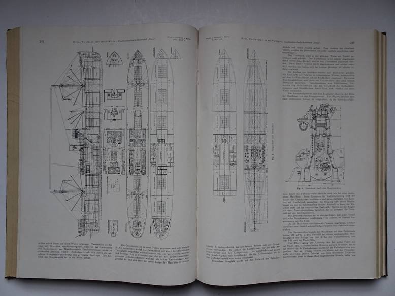 Foerster, E. (editor). - Werft - Reederei - Hafen. Organ der Schiffbautechnischen Gesellschaft, der Hafenbautechnischen Gesellschaft, des Handelsschiff-Normen-Ausschusses und des Archivs für Schiffbau und Schiffahrt e. V. Siebenter Jahrgang 1926.