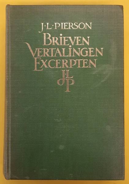 PIERSON, J. L. - Brieven, vertalingen, excerpten.