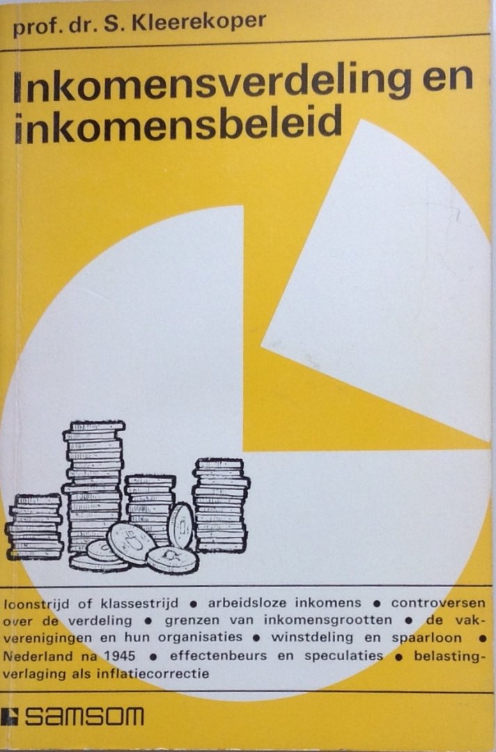 Kleerekoper, S. - Inkomensverdeling en inkomensbeleid