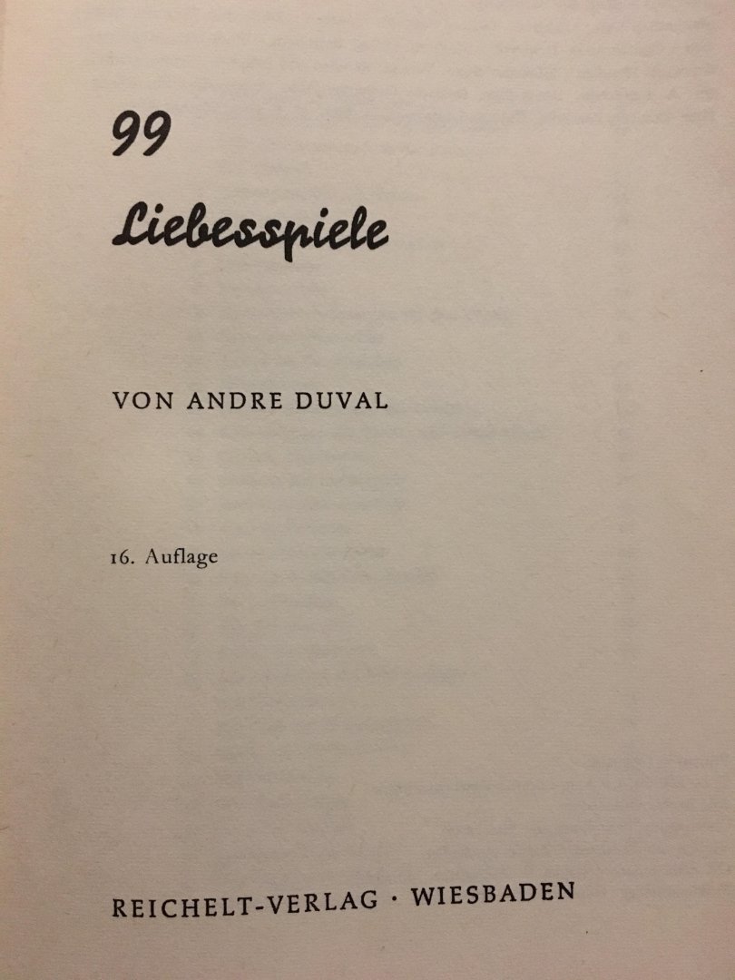 André Duval - 99 Liebesspiele