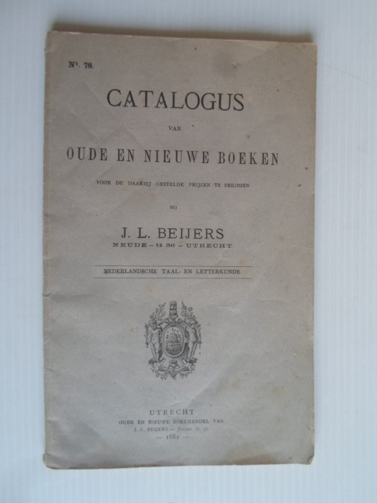 Catalogus  nr 78 - Oude en Nieuwe Boeken Nederlandsche Taal-en Letterkunde