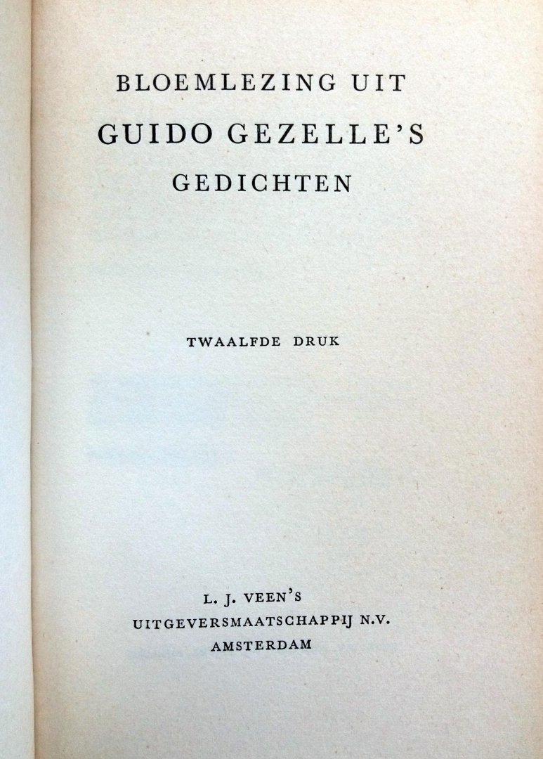 Gezelle, Guido - Bloemlezing uit Guido Gezelle's gedichten