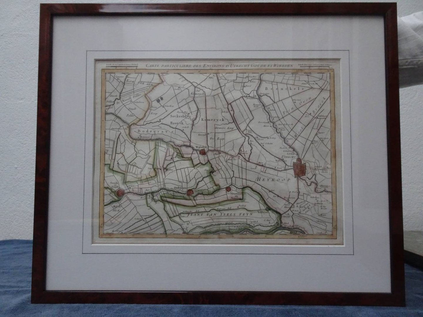 Utrecht / Zuid-Holland. - Carte particulière des environs d'Utrecht Goude et Woerden.