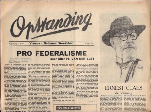 Ernest Claes - Ernest Claes OPSTANDING Vlaams nationaal weekblad 3e jaargang nummer 17 - april 1951 (4 nummers)
