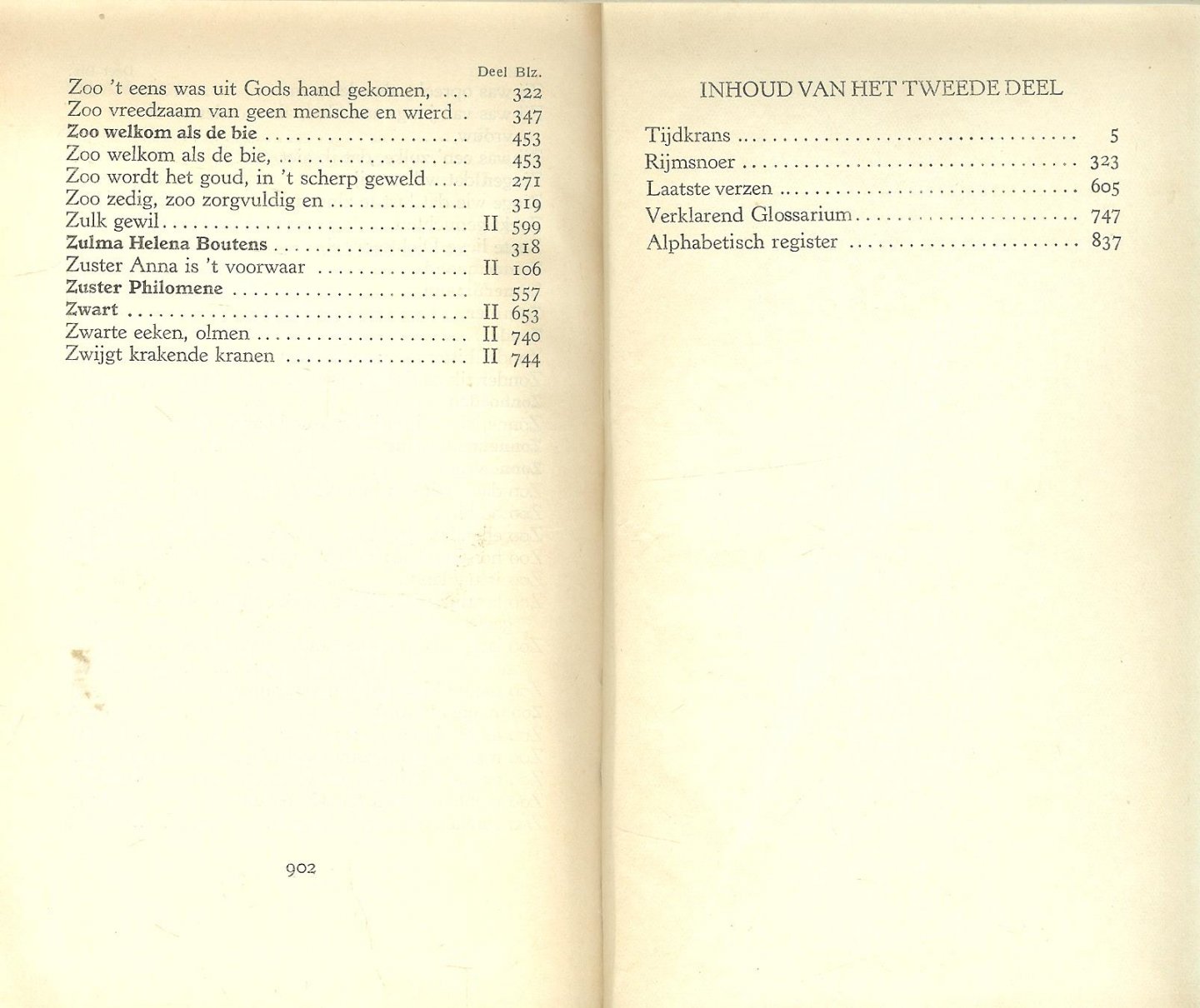 Guido Gezelle's - Guido Gezelle's dichtwerken. Deel  II Tijdkrans - Rijmsnoer - Laatste verzen - Verklarend glossarium - Alphabetisch register, Tekst