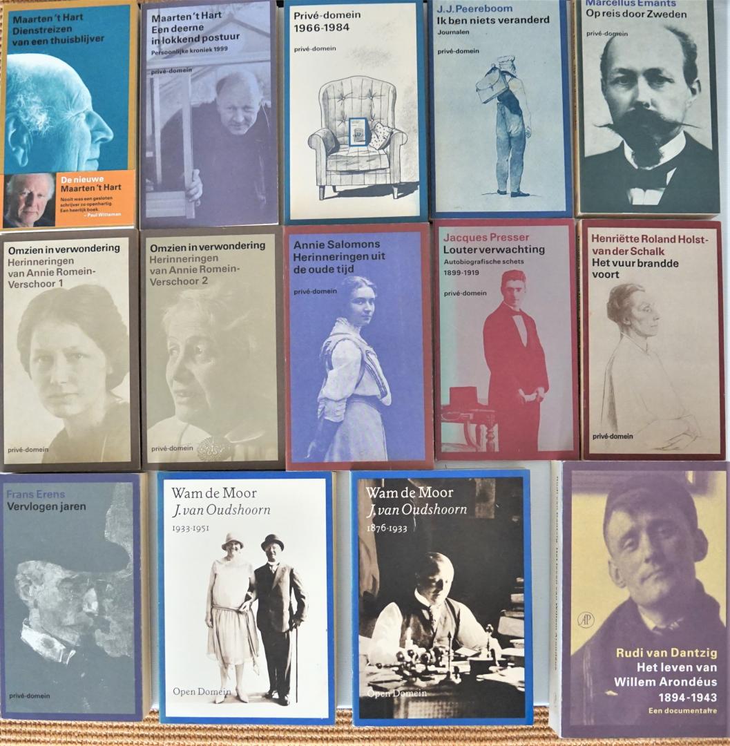 Diverse Nederlandse schrijvers (zie bijlage) - AA -14 titels Prive-Domein