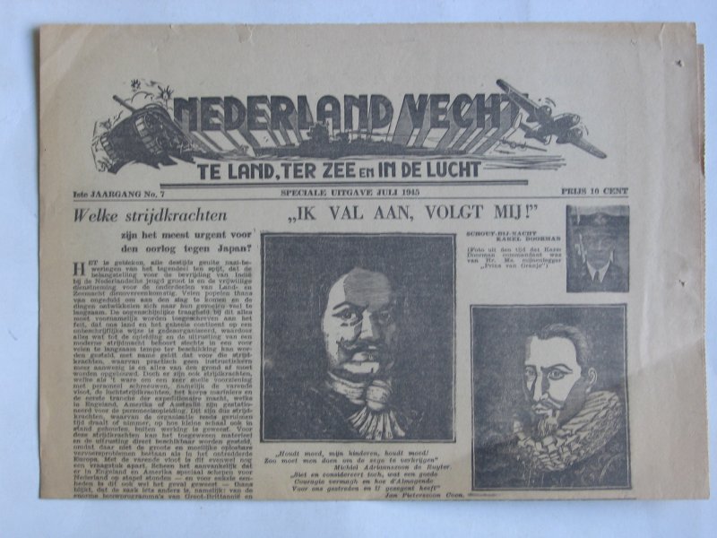 Krant - Nederland vecht, ter land, ter zee en in de lucht