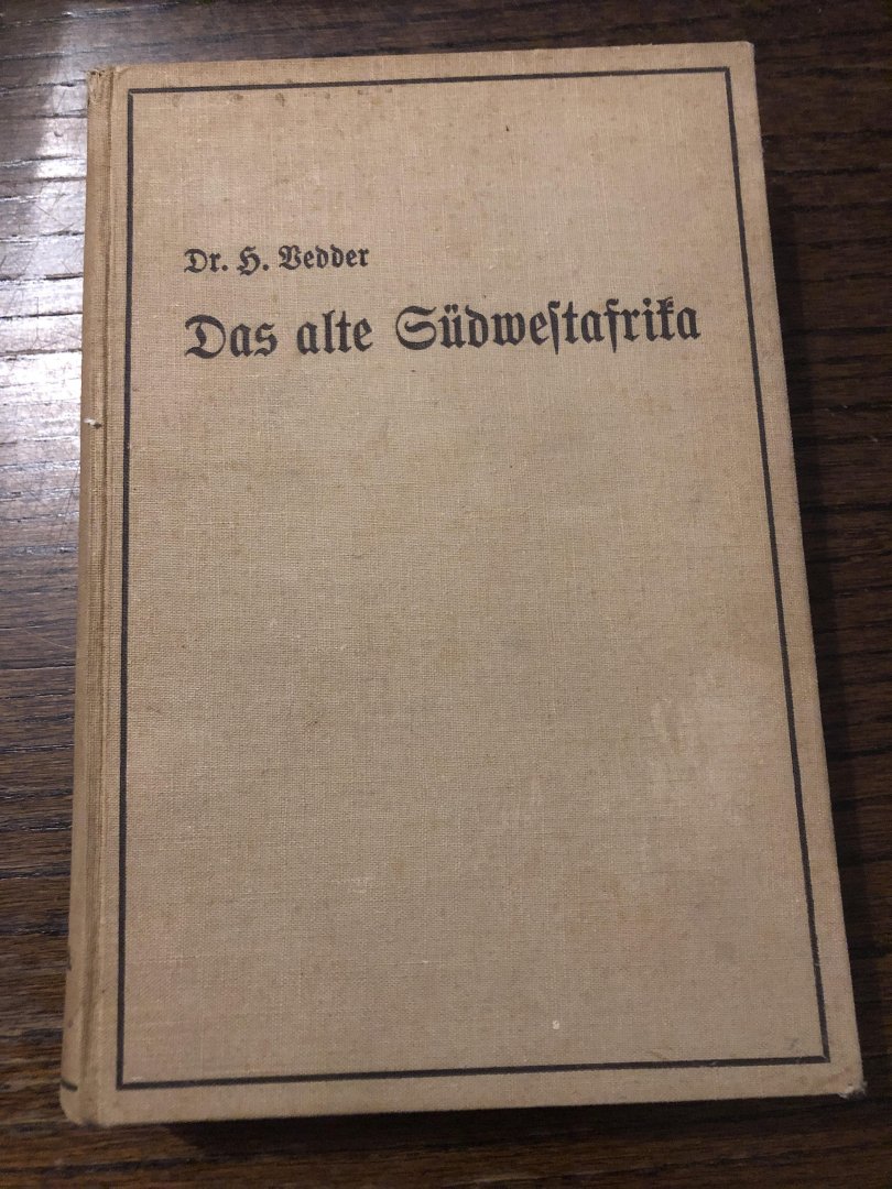 Vedder - Das alte sudwestafrika