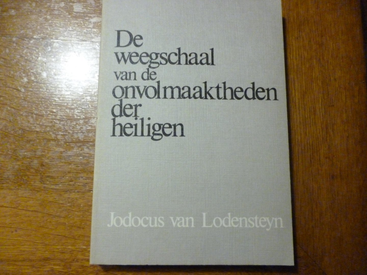 Lodensteyn van Jodocus - De weegschaal van de onvolmaaktheden der heiligen