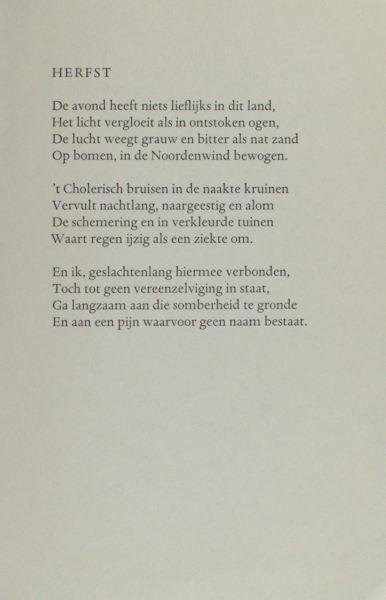 Thelen, Albert Vigoleis (toegeschreven aan). - Herfst.