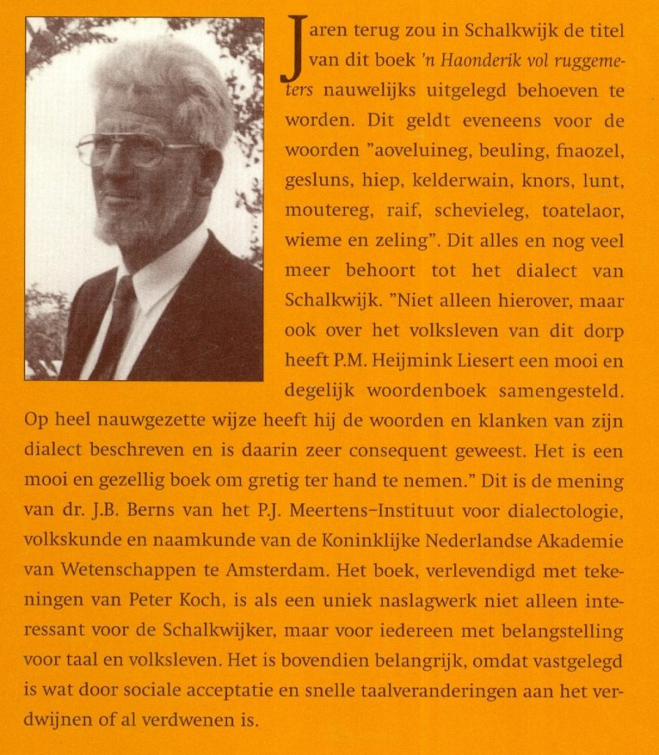 Heijmink Liesert, P.M. - 'n Haonderik vol ruggemeters - Schalkwijks dialect