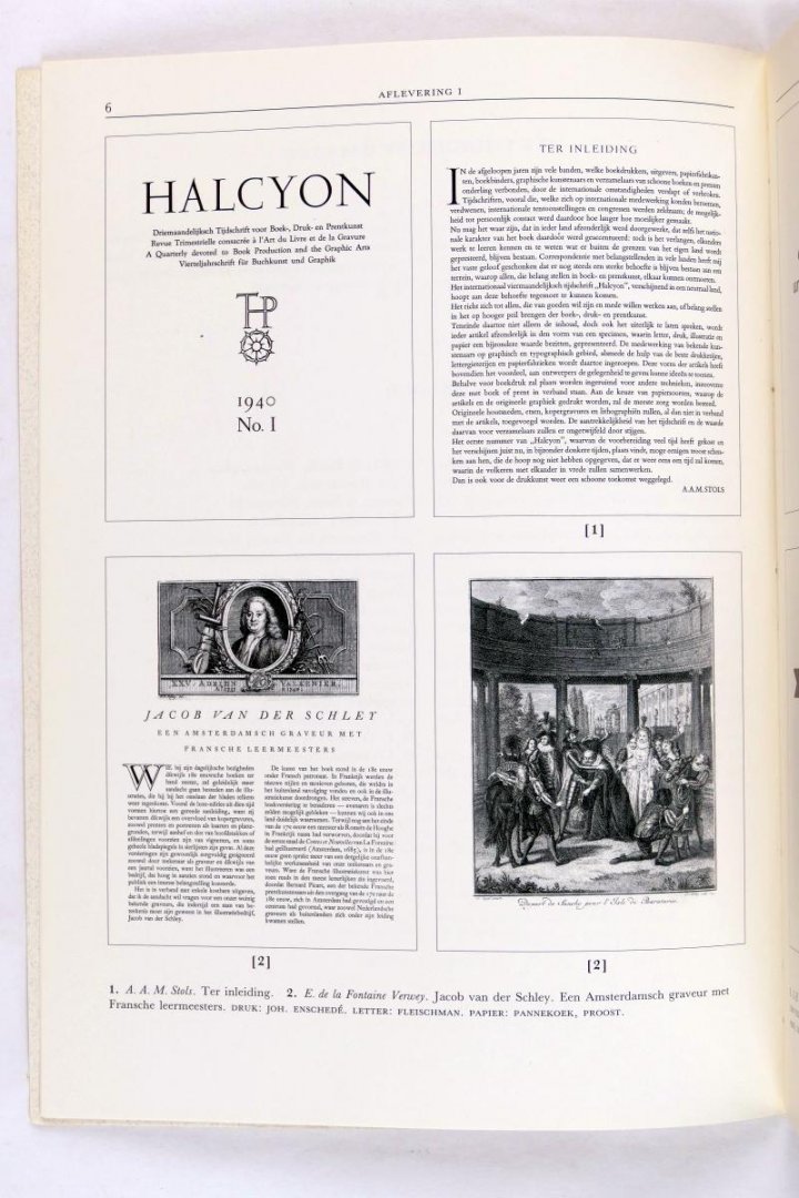 Dijk, C. van - Halcyon het mooiste typografische tijdschrift ooit in ons land gemaakt (4 foto's)