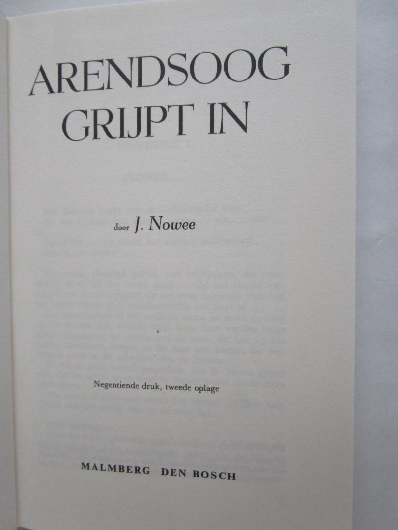 Nowee, J.  (auteur)  Hulzinga, J. (omslag); Jan van Offeren (illustraties) - 09  ARENDSOOG; Arendsoog grijpt in