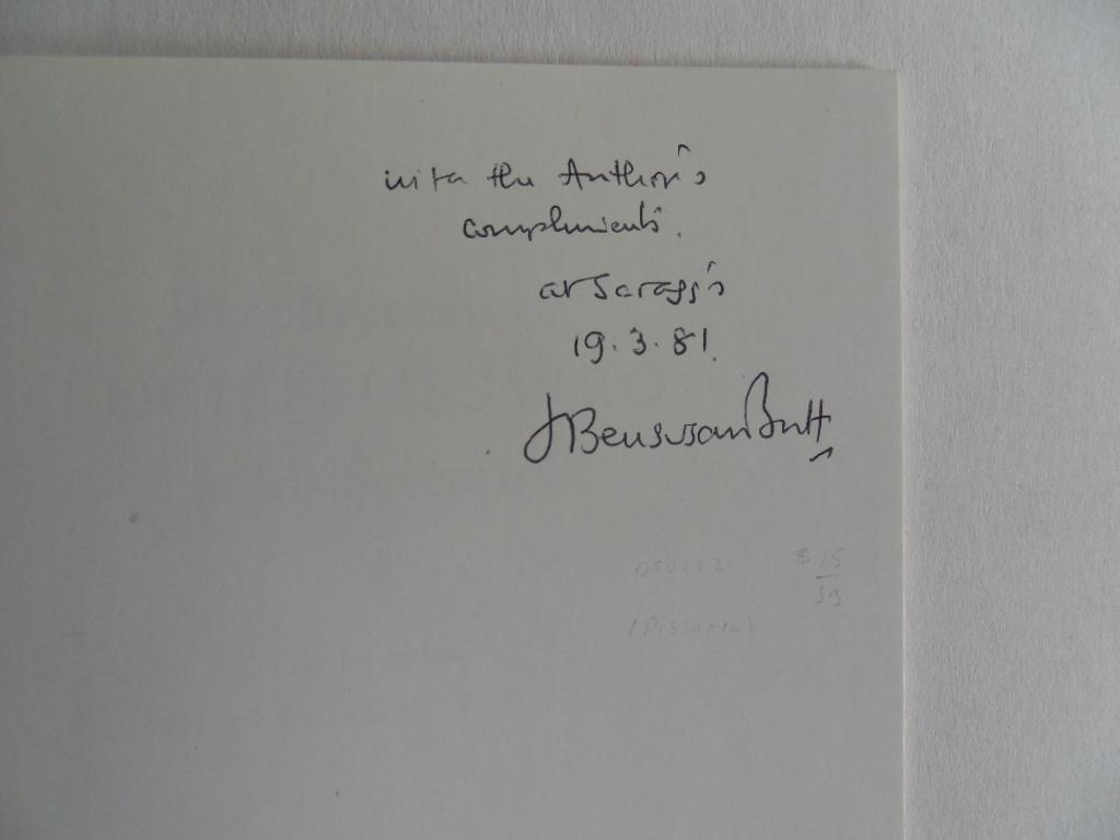 Bensusan-Butt, John. [ with SIGNED dedication by the author ]. - Recollections of Lucien Pissarro in his Seventies [ by his nephew John Bensusan-Butt ]. [ 500 copies only ].
