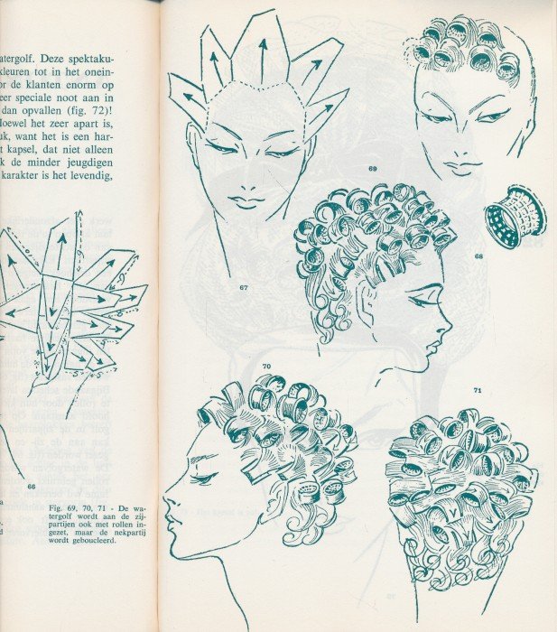 Pourriere, Albert - Kunst en techniek van de coiffure. De Parijse haarmode. (rugtitel: Lijn en coupe van de coiffure)