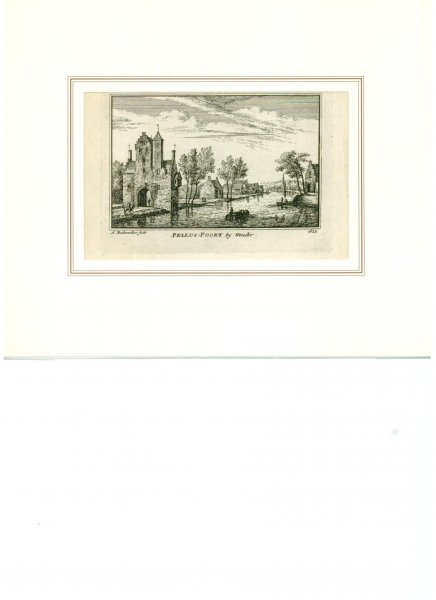 Rademaker, Abraham - Pellus Poort by Utrecht. Originele kopergravure.