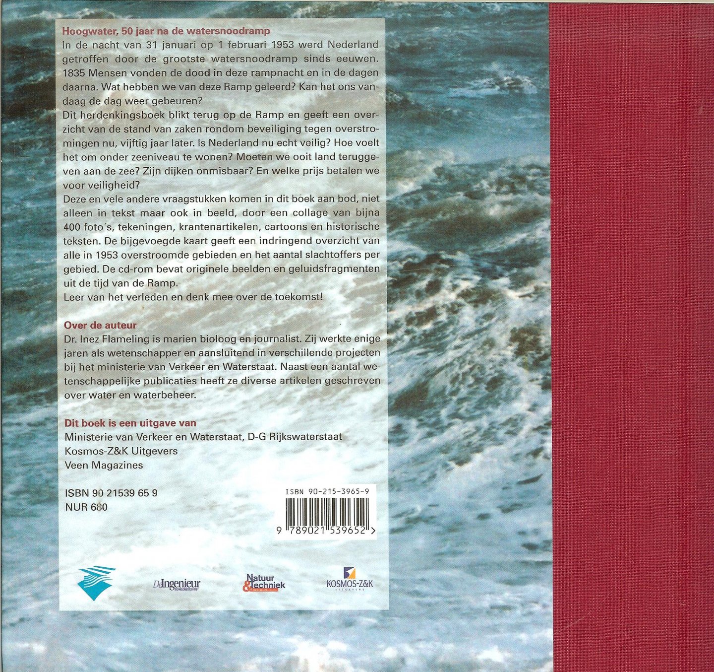 Flameling, Inez - Hoogwater 50 jaar na de watersnoodramp  ..   met losse kaart van zeeland en CD  over Watersnoodramp met filmbeelden