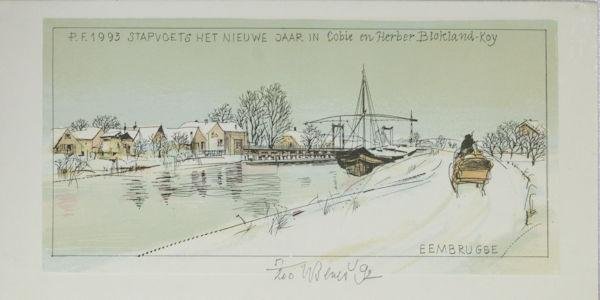 Benes, Karel. - Nieuwjaarswens Cobie en Herbert Blokland.
