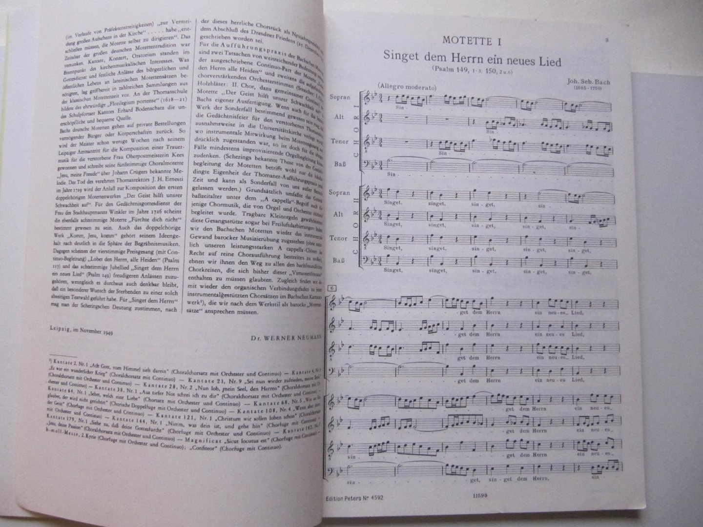 Werner Neumann - Bach Motetten- Partitur