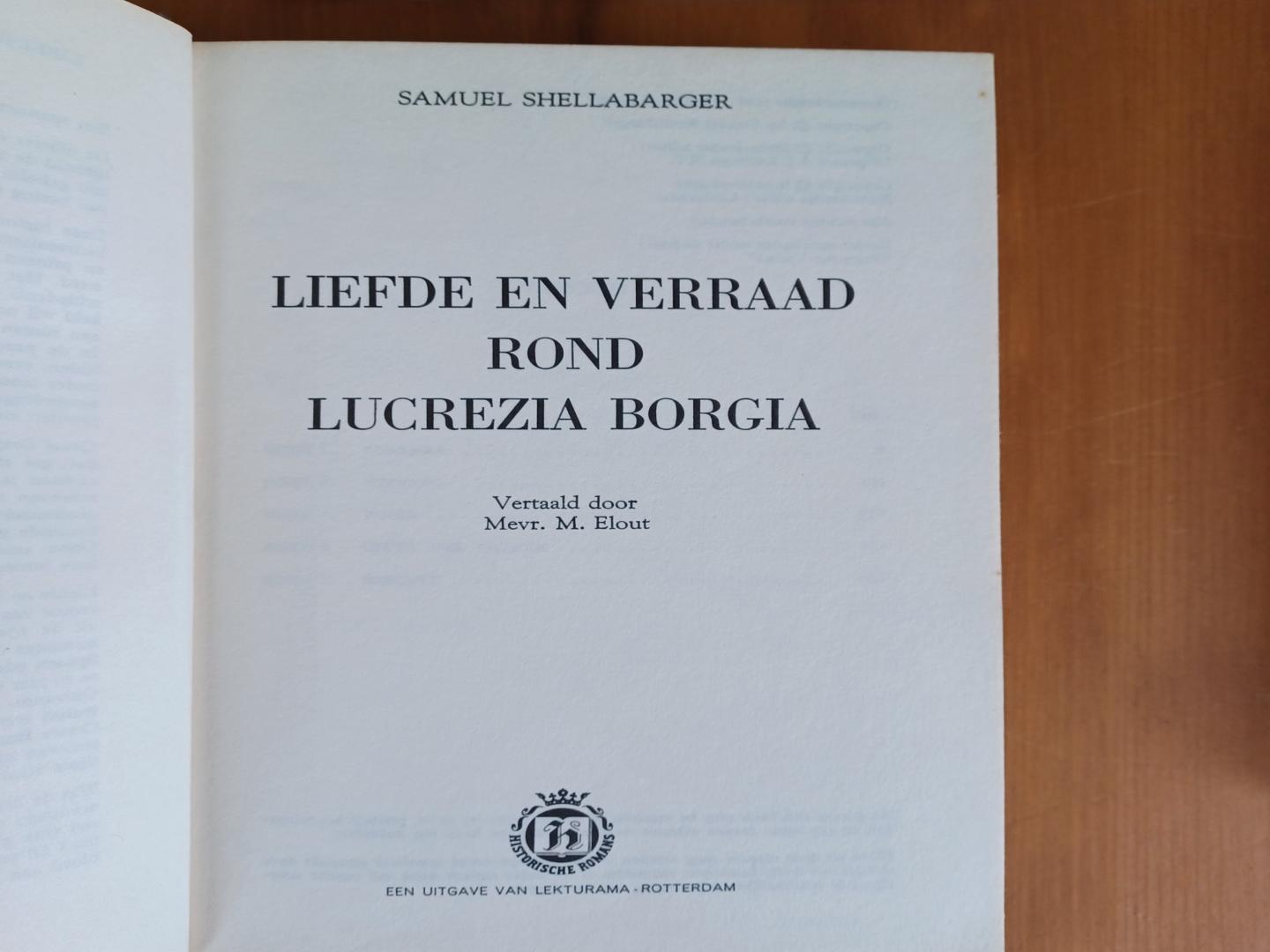 Shellabarger, Samuel - Liefde en verraad rond Lucrezia Borgia