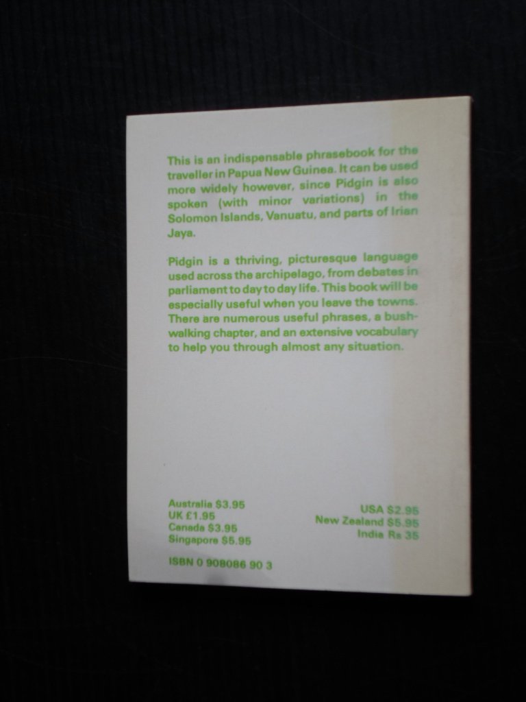 Hunter, John - Papua New Guinea Phrasebook, woordenboek