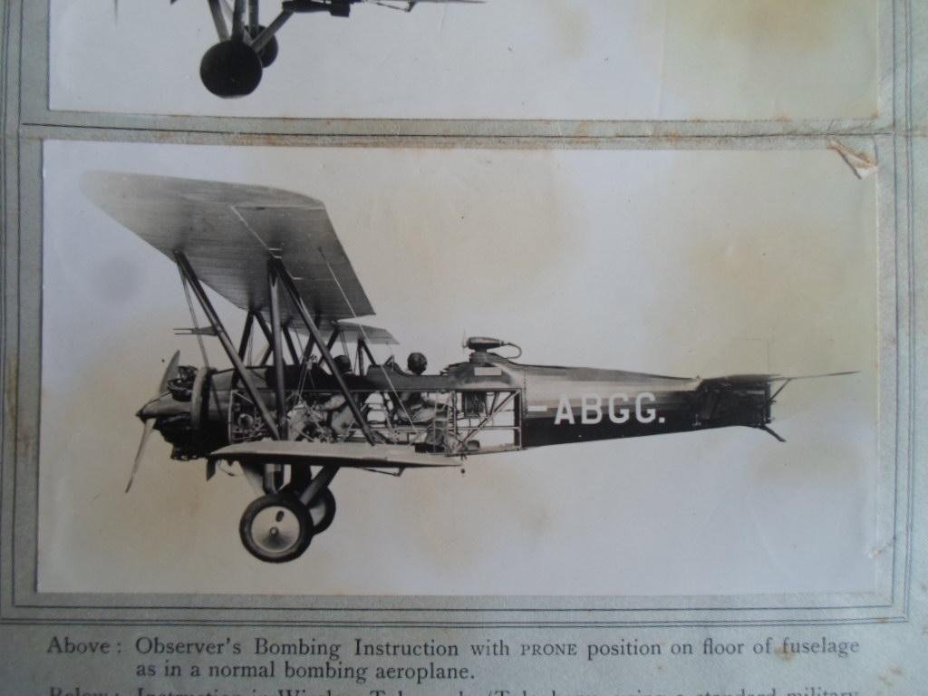  - Page with two original pictures of AVRO 626, G-ABGG