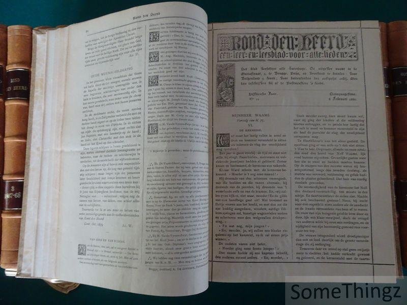 Guide Gezelle, et al. - Rond den heerd : een leer- en leesblad voor alle lieden. [Complete reeks in 25 delen inclusief het laatste op 88 exemplaren verschenen deel uit 1902! Met bijgevoegd: Deel III uit de reeks 'Nederlandse Volkskundige Bibliografie', getiteld 'Rond...