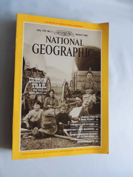 red. - National Geographic Magazine - Vol.170, no.2, - 1986 including map