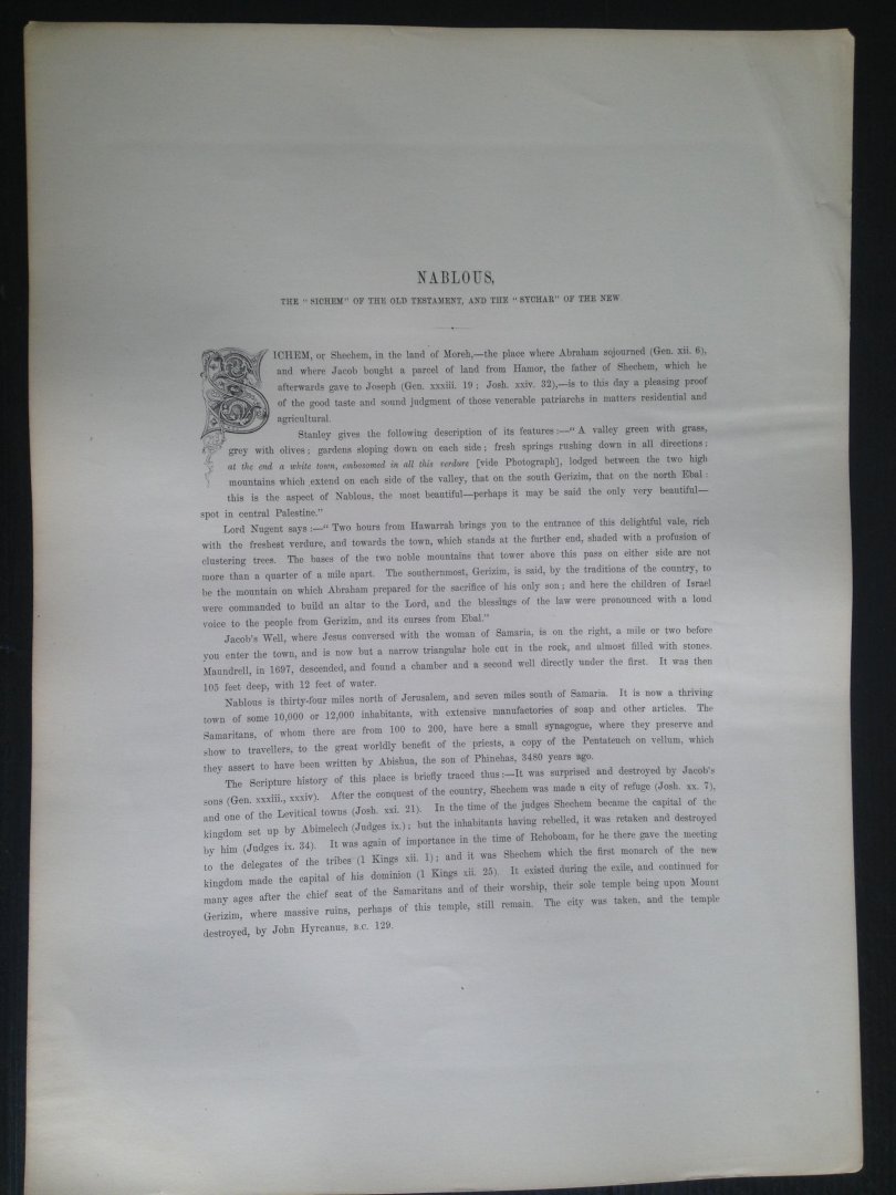 Frith, Francis - Nablous, The Ancient Shechem, Series Egypt and Palestine