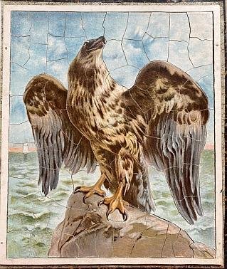 BOK, H. - Handgemaakte legpuzzel van een zeearend.