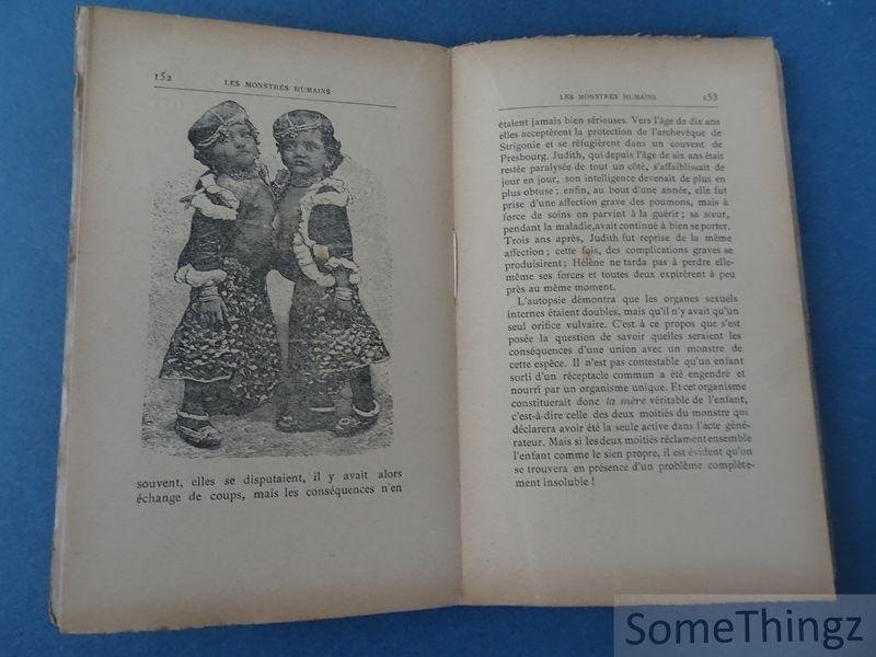 Docteur Caufeynon. - Les monstres humains. Histoire - Superstitions - Croyances populaires - Formations - Anomalies - Phénomènes. Avec 35 gravures.