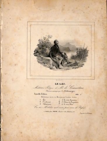 Niedermeyer, Louis: - Le lac. Méditation poétique de Lamartine. Nouvelle édition