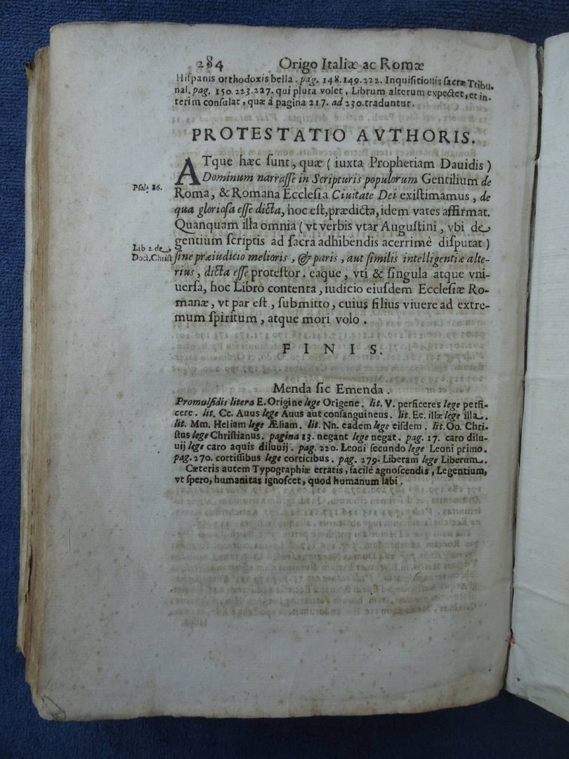 Hugonis, Jacobi. - Historia Romana sev origo Latii vel Italiae A C Romanae Urbis E' tenebris longae vetustatis in lucem producta. Liber Primus qui primor dia Europae,ac Latij primaeui Annales demonstrat, atque Urbis Conditae. Ad sanctissimum D.Nostrum Alexandrum...
