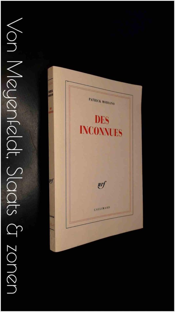 Modiano, Patrick - Des inconnues
