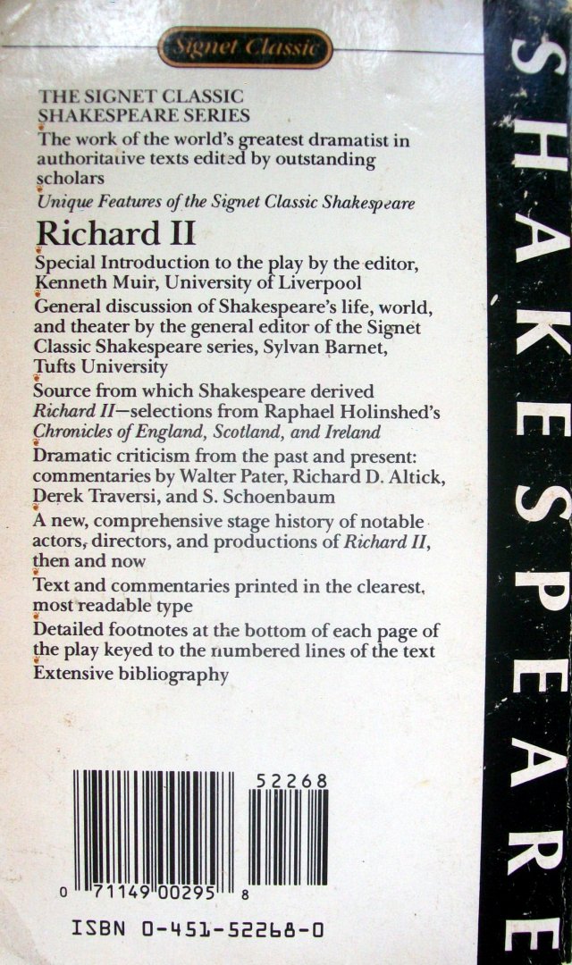 Shakespeare, William - Richard II (Ex.1) (ENGELSTALIG)