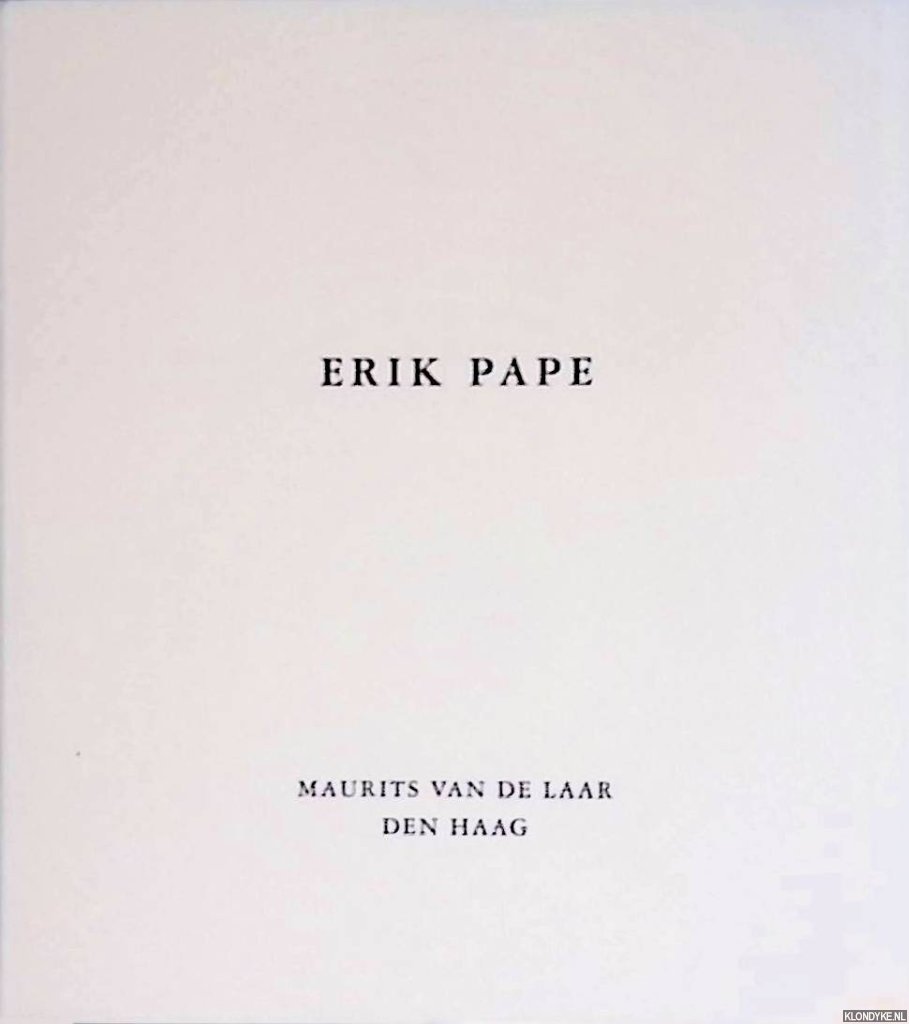 Laar, Maurits van de - Erik Pape