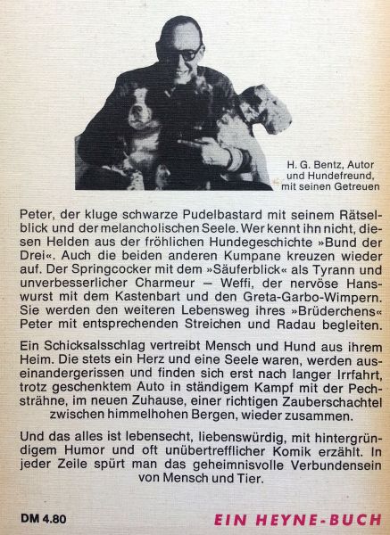 Bentz, Hans G. - Alle lieben Peter (Ein wiedersehen mit dem Hundetrio Weffi, Peter und Cocki aus dem Buch "Der Bund der Drei") (DUITSTALIG)