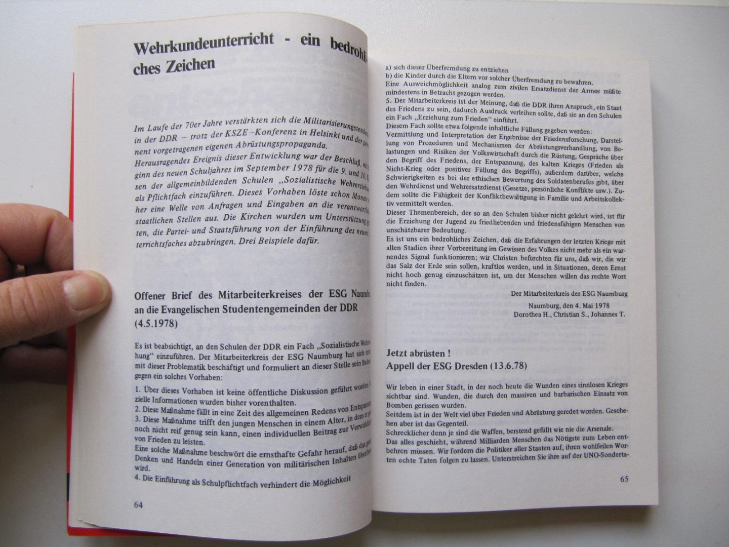 Peter Wensierski und Wolfgang Büscher - Friedensbewegung in der DDR