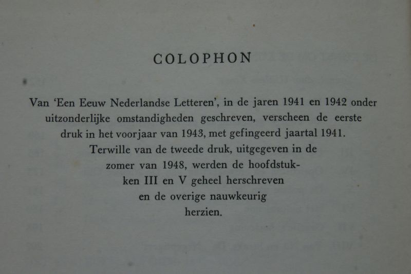 Dr. G. Stuiveling - Een eeuw Nederlandse letteren