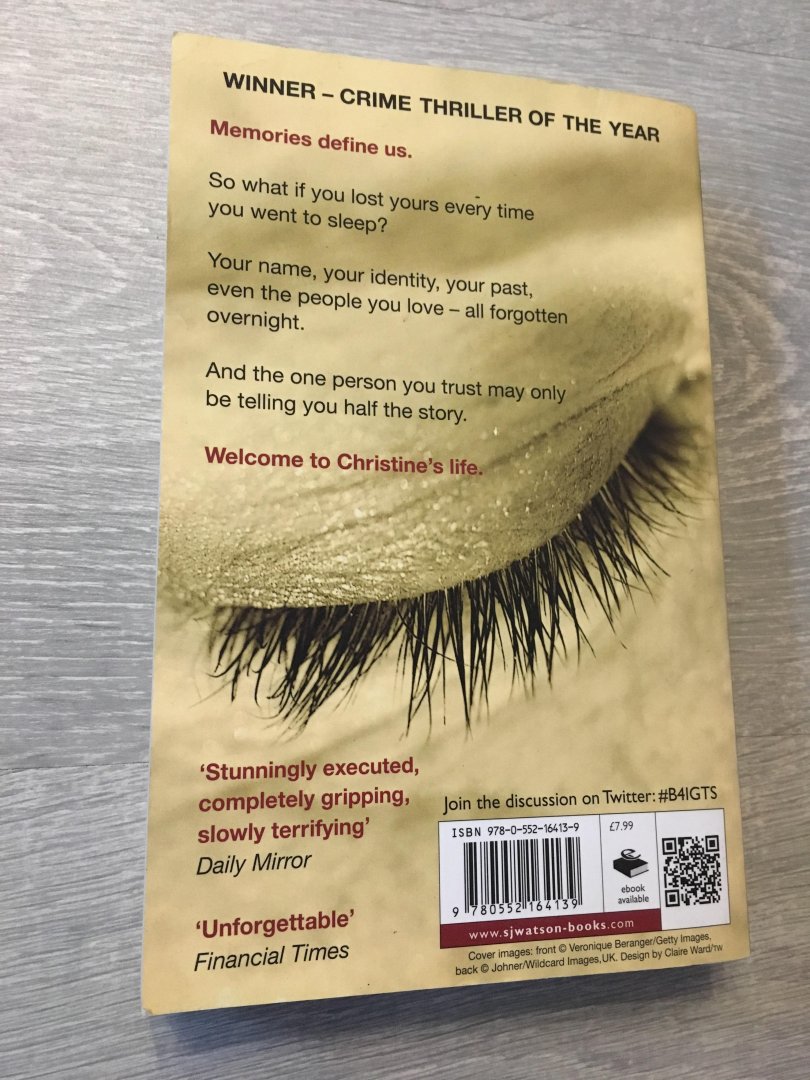 Watson, S J - Before I Go To Sleep