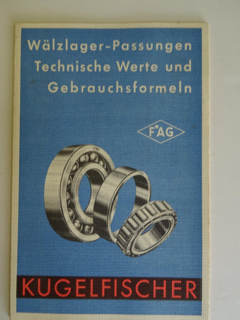  - Kugel Fischer Hauptliste1450. Catalogus kogellagers.